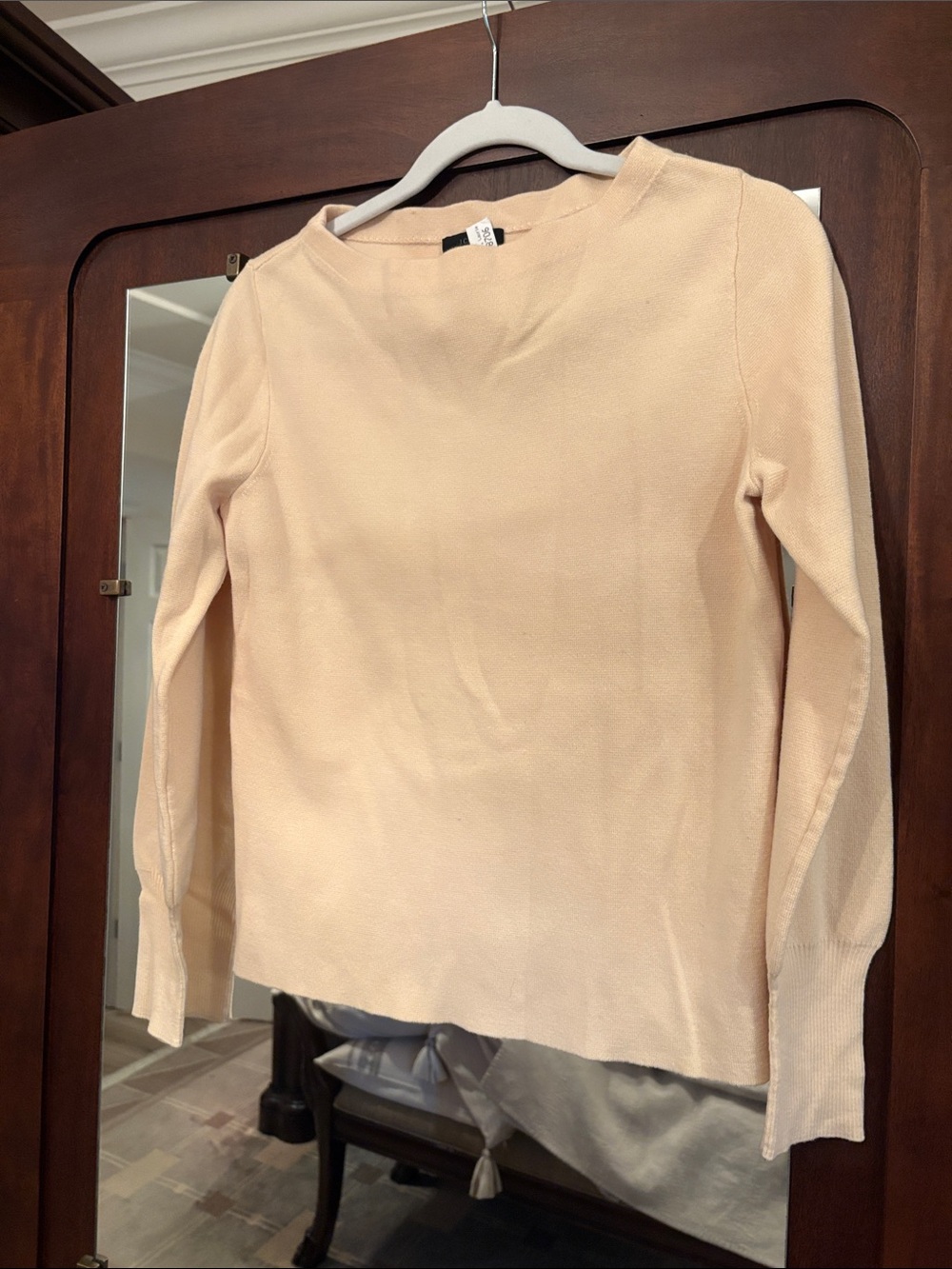 J. Crew Pale Yellow Long-Sleeve Crewneck Top